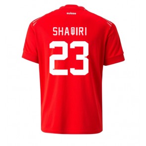 Schweiz Xherdan Shaqiri #23 Hemmatröja VM 2022 Kortärmad